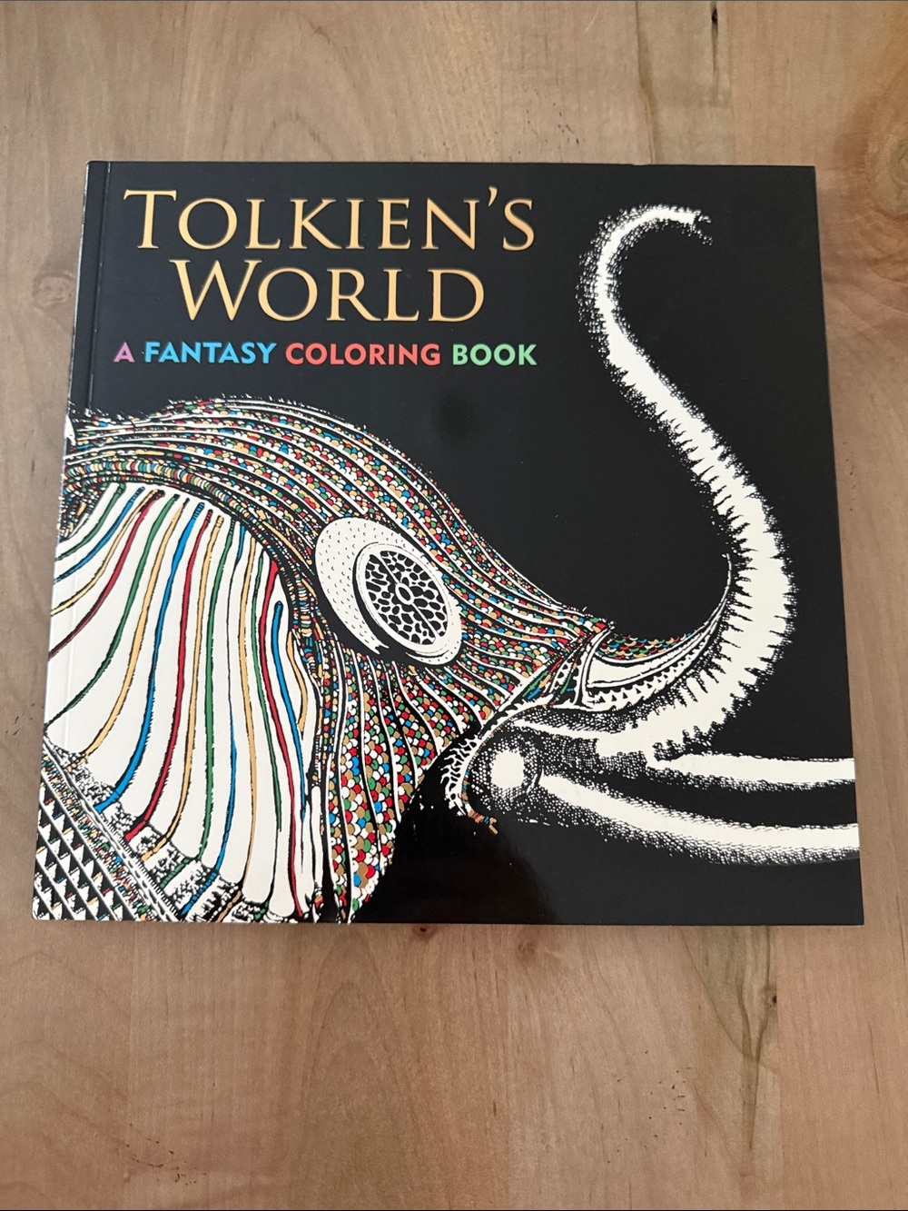 Tolkien's World: A Fantasy Coloring Book - Black
